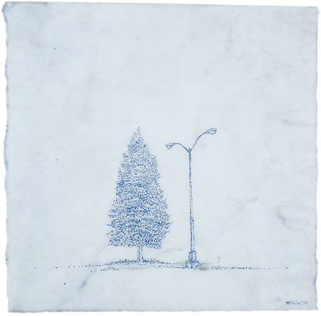 Suburbia Series, Tree and Lamp Post II